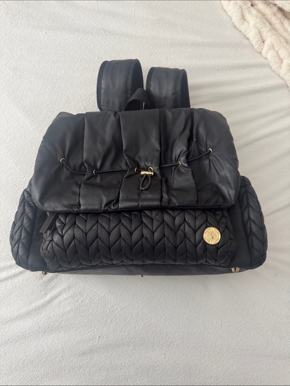 Quilted Black Diaperbag - Stylish Everyday Bag